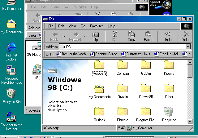 Con fecha de Monica Edad adulta Windows 98 